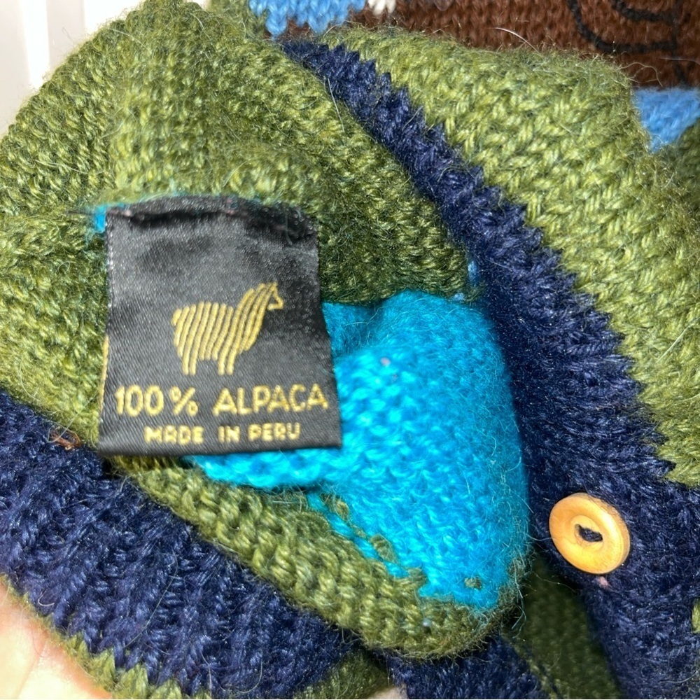 Alpacas Americana Golf Themed Knit Vest - Multicolor one size - Picture 5 of 11